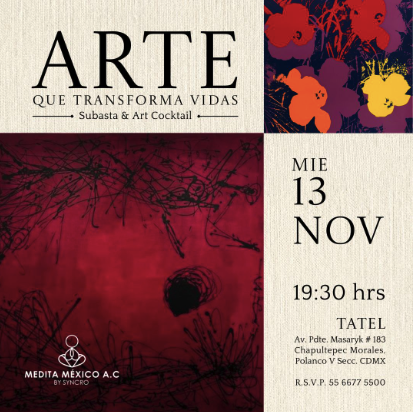 Fundación Medita México Presenta la Subasta “Arte que Transforma Vidas” en el Restaurante TATEL de Polanco