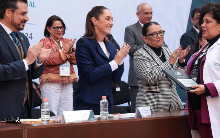 Rosa Icela Rodríguez reconoce la labor de los trabajadores del IMSS