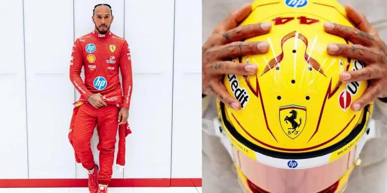 Lewis Hamilton rueda por primera vez con Ferrari