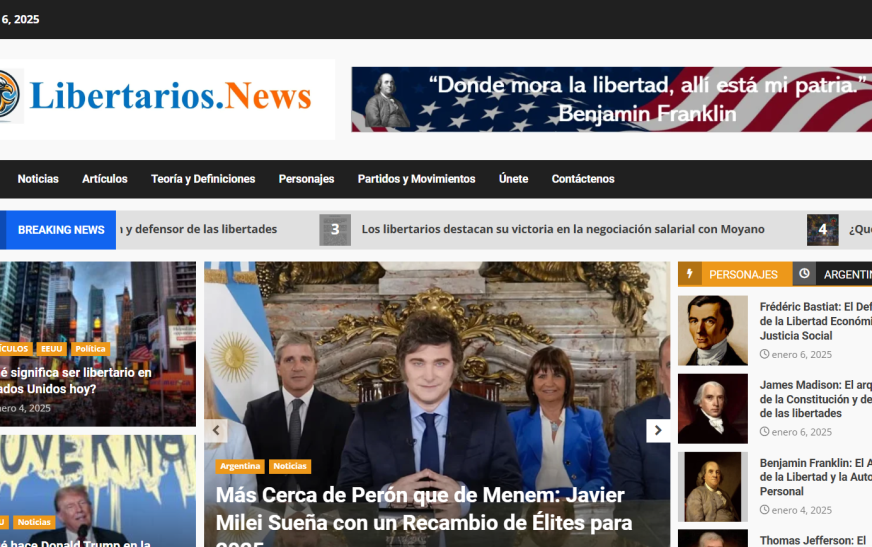 Lanzamiento de Libertarios.News, el primer portal de noticias y actualidad libertaria en español