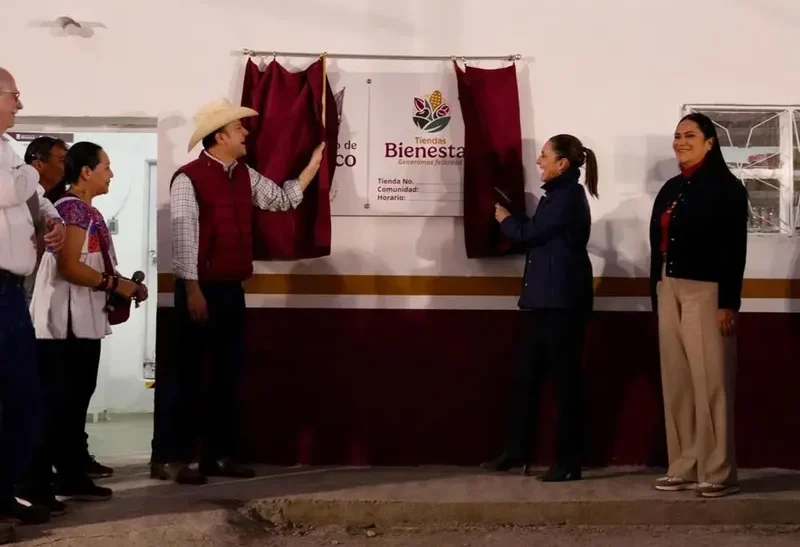 Sheinbaum y Montiel visitan tienda de Bienestar en Durango