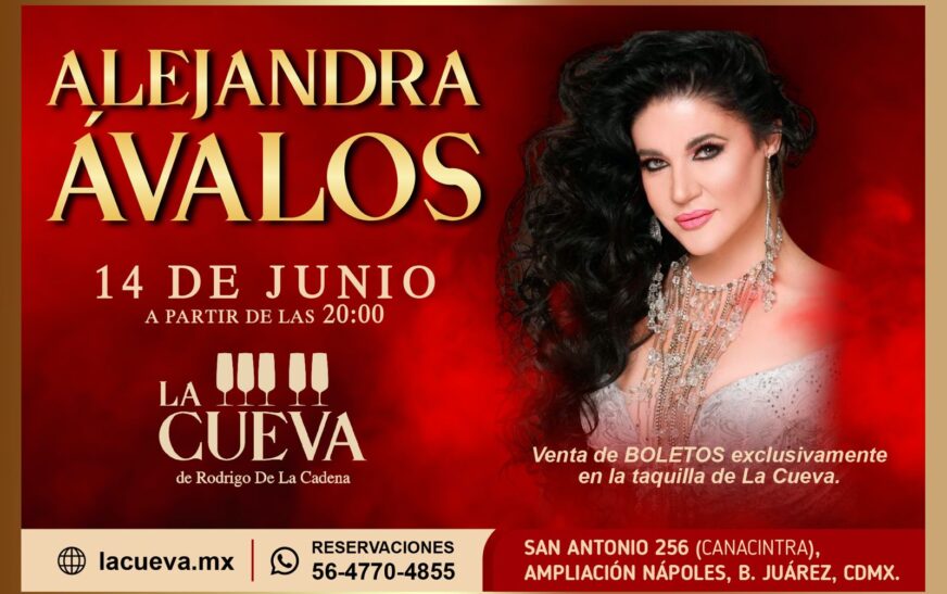 LA VOZ ROMÁNTICA DE ALEJANDRA ÁVALOS LLEGA EN EXCLUSIVA A LA CUEVA DE RODRIGO DE LA CADENA