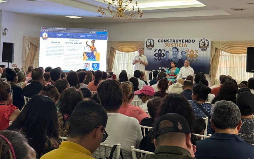 Ramírez Cuéllar promueve histórica votación judicial en gira por Tamaulipas