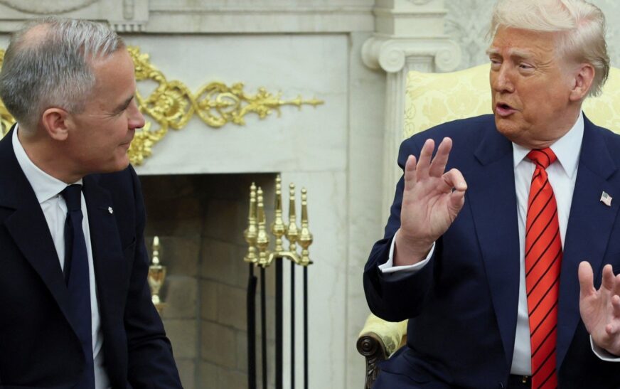 Ante Mark Carney, Trump asegura le “encantaría” nuevo acuerdo comercial con Canadá
