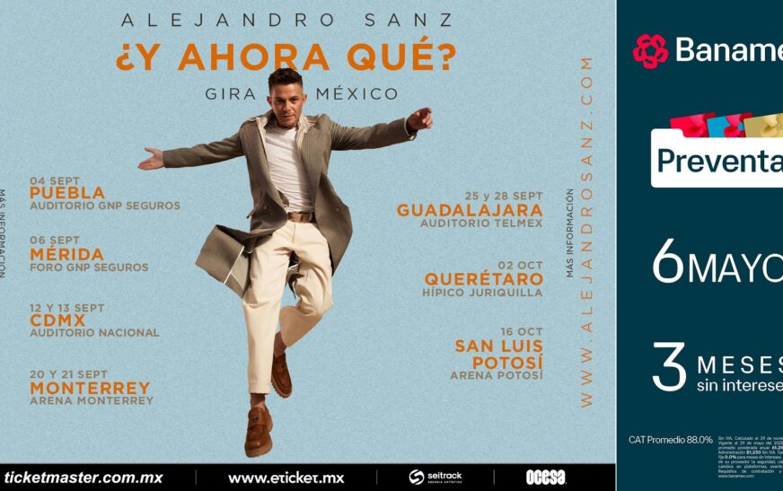 Alejandro Sanz elige a México para presentar su nueva gira