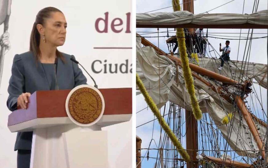 Sheinbaum: autoridades investigan choque del buque Cuauhtémoc; “hay hipótesis, pero esperaremos investigaciones”