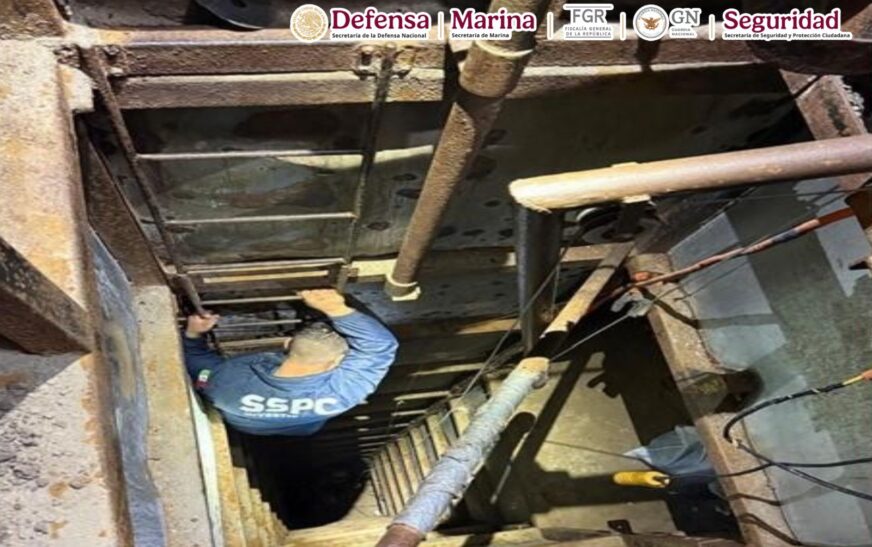 Hallan narcotúnel de 600 metros de largo en Tijuana: conecta a México con EU