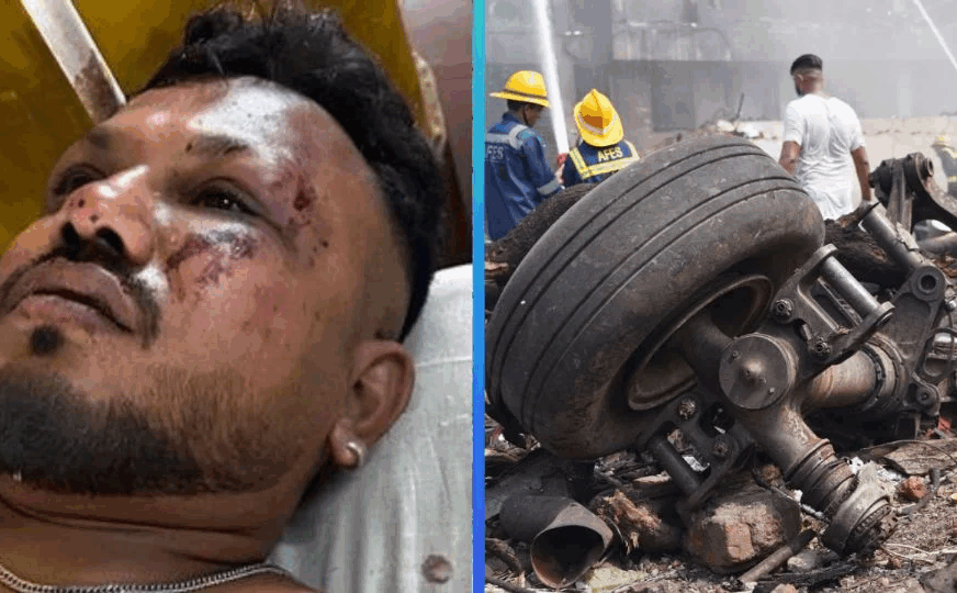 Sobreviviente del accidente de Air India sale caminando tras desplome