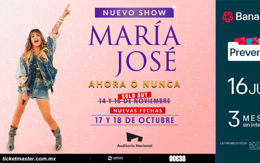 María José suma dos fechas más a su nueva gira “Ahora o Nunca”