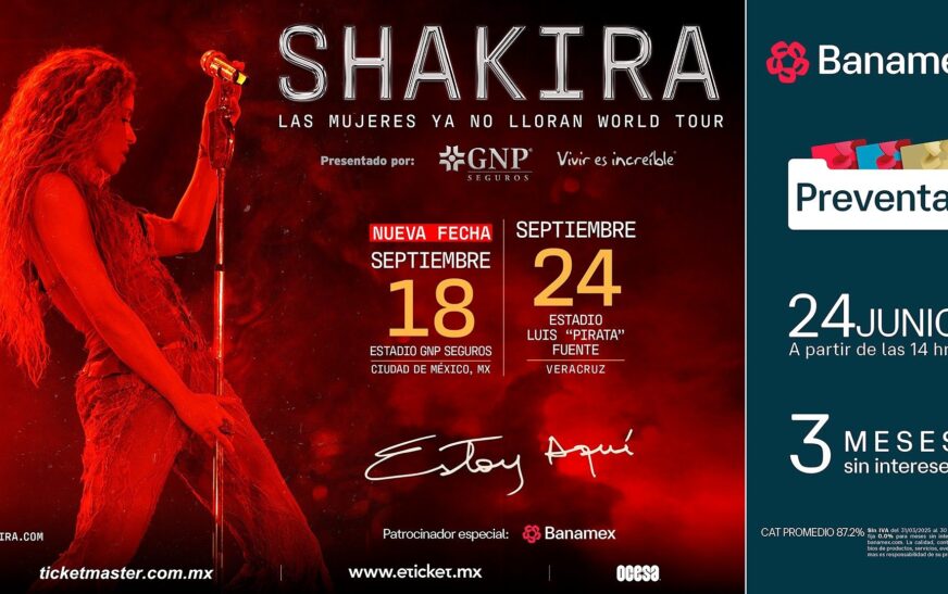 Shakira reafirma su reinado: Suma un show más en CDMX y lleva su gira a Veracruz