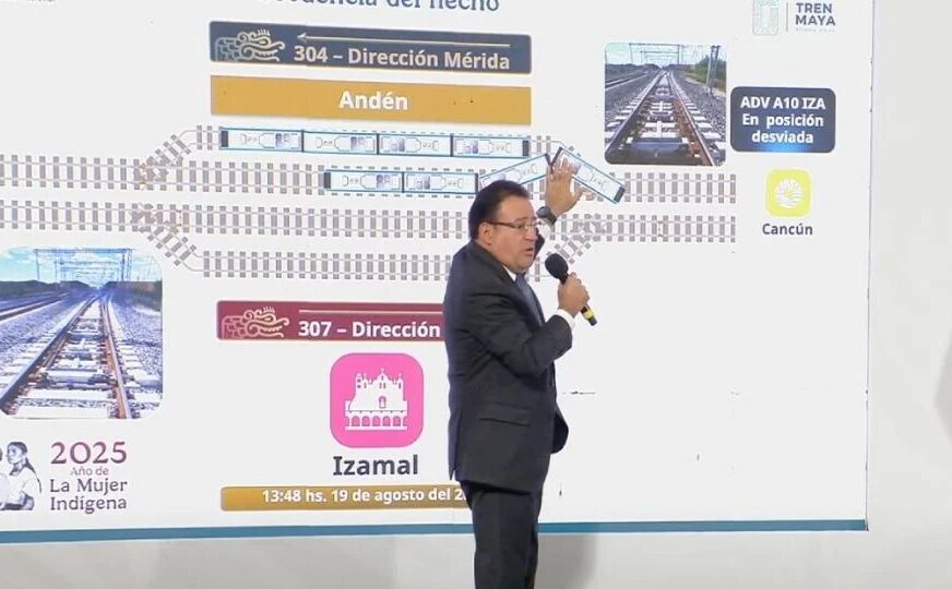 “Es una anomalía que se debe analizar”: director del Tren Maya niega descarrilamiento en la estación Izamal