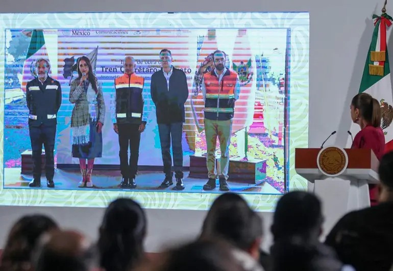 Sheinbaum da banderazo a tramo ferroviario Querétaro-Irapuato