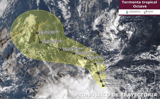 Se forma la tormenta tropical “Octave” a mil 500 kilómetros de Cabo San Lucas