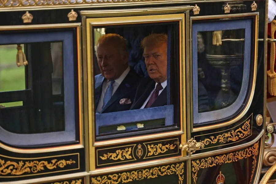 Visita de Trump a Reino Unido: Carlos III recibe en Windsor al presidente de EE.UU.