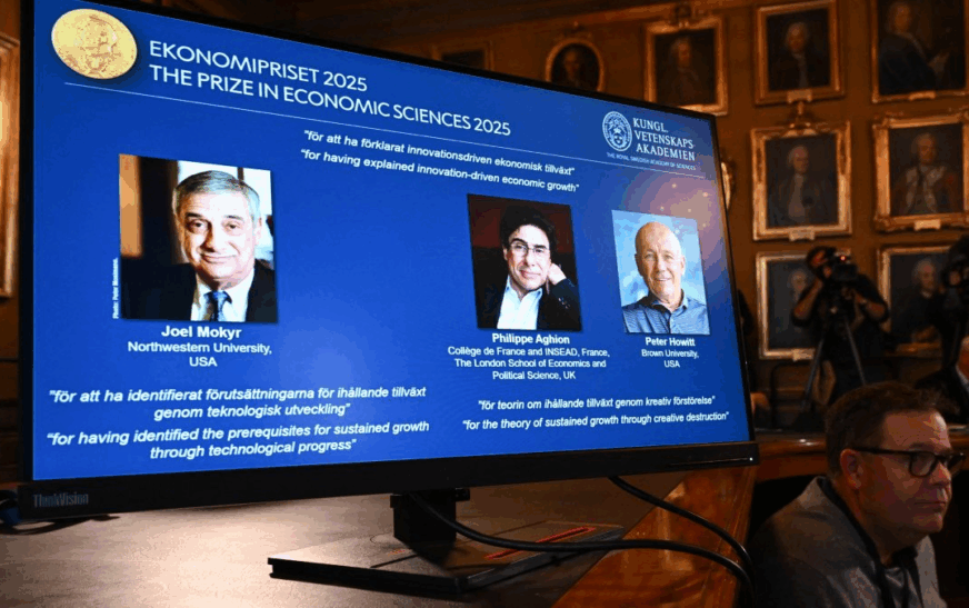 Mokyr, Aghion y Howitt reciben el Nobel de Economía por explicar el crecimiento sostenido