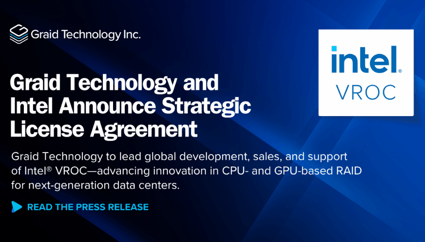 Graid Technology firma un acuerdo estratégico de licencia con Intel para impulsar la innovación en RAID