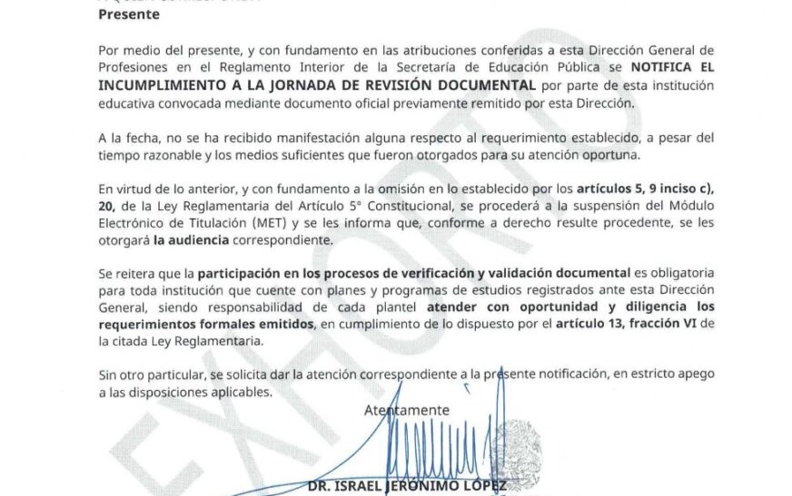 Acoso administrativo y abuso de autoridad en la Dirección General de Profesiones de la SEP, acusan universidades