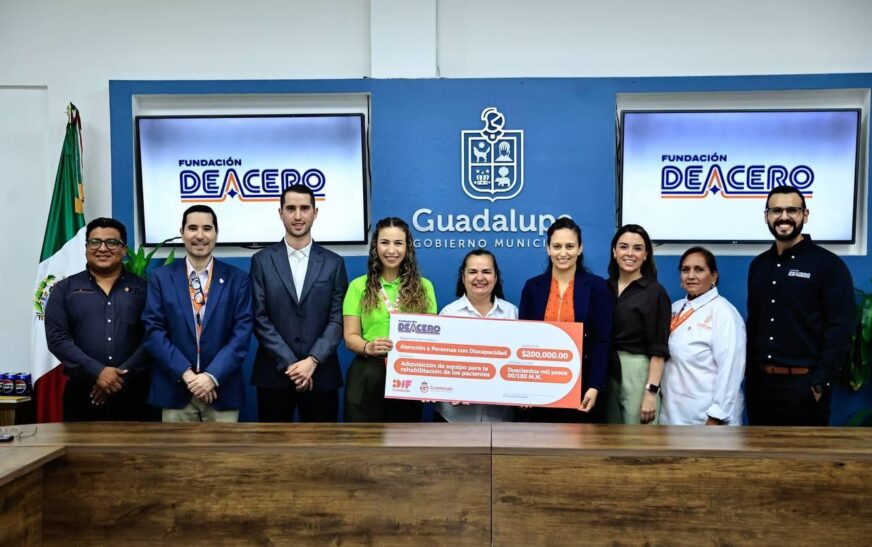 Fundación DEACERO entrega un millón 280 mil pesos en donativos al municipio de Guadalupe, Nuevo León