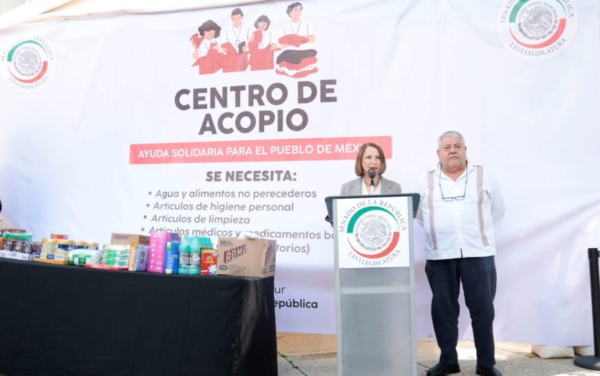 Instalación del Centro de Acopio para ayuda a damnificados por lluvias