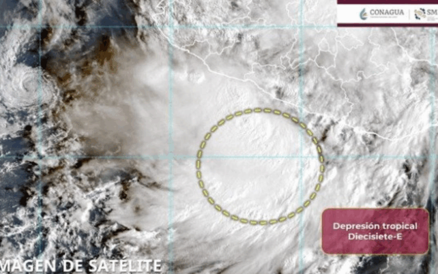Alerta por depresión tropical frente a Guerrero; Priscilla se degrada