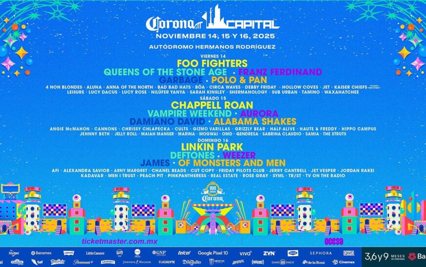 Corona Capital 2025 sigue creciendo para ti: Cannons, Arny Magret y Real Estate se suman al cartel