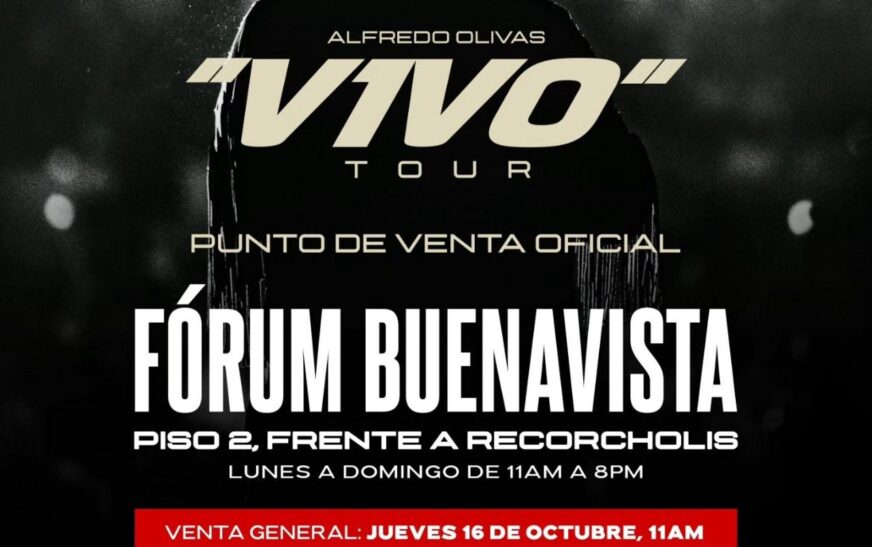 Hoy jueves 16 de octubre arranca la venta de boletos en CDMX de Alfredo Olivas