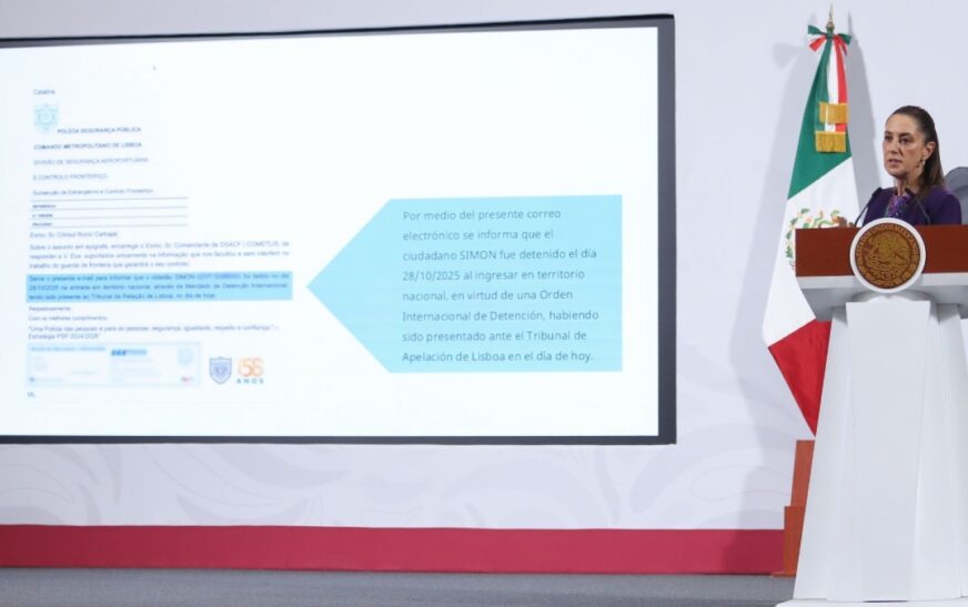 Sheinbaum reitera que Simón Levy sí fue detenido en Portugal