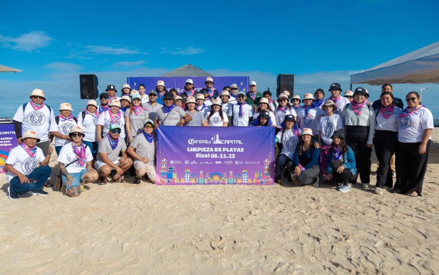 Grupo Modelo impulsa experiencias positivas previo al Corona Capital Sessions Mérida: limpian Playa Sisal con Voluntarios Modelo