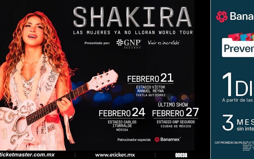 Shakira dará conciertos en México en 2026: fechas, lugares y cuándo comprar boletos