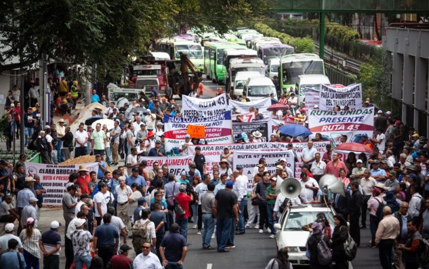 Transportistas y campesinos encabezan las movilizaciones en CDMX