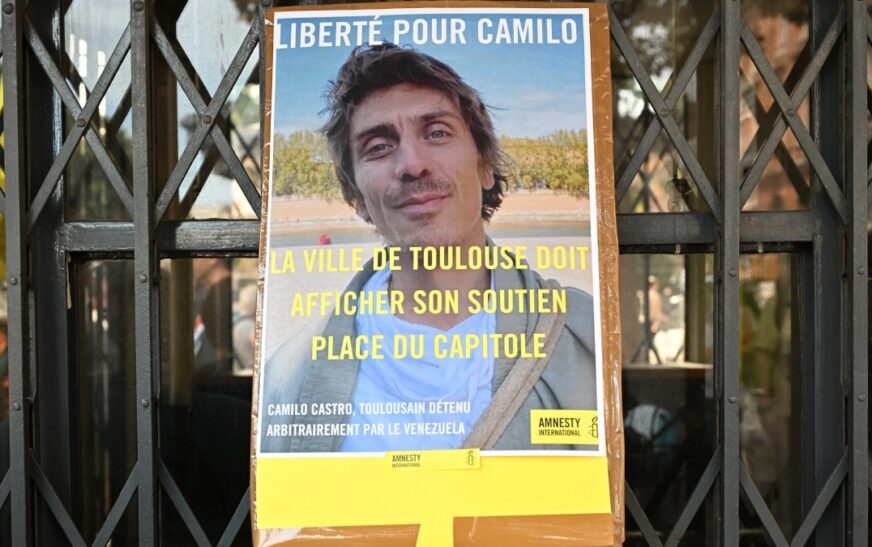 Liberan en Venezuela a ciudadano francés Camilo Castro tras cuatro meses detenido