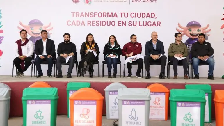Inicia campaña en CDMX para separar basura en tres contendores a partir del 1 de enero